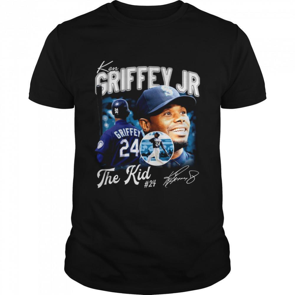 80S Ken Griffey Jr The Kid Baseball Signature Shirt